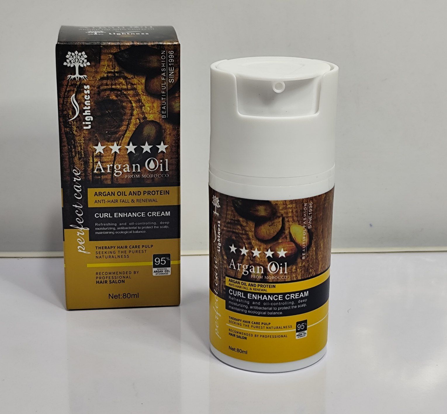 کرم مو (پروتئین مو) تقویت کننده لایتنس مدل Argan Oil مناسب برای انواع مو حجم 80 میلی لیتر